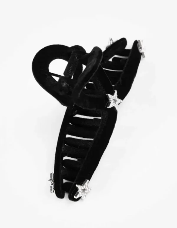 Haarschmuck - Sterne-Muster - schwarz
