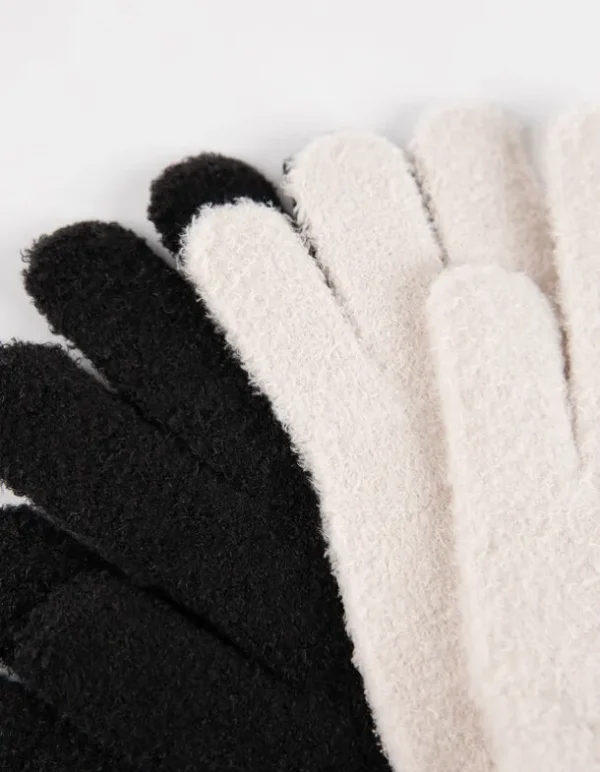Handschuhe - 2er-Pack - schwarz