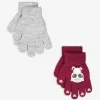 Handschuhe - Feinstrick - dunkelrot
