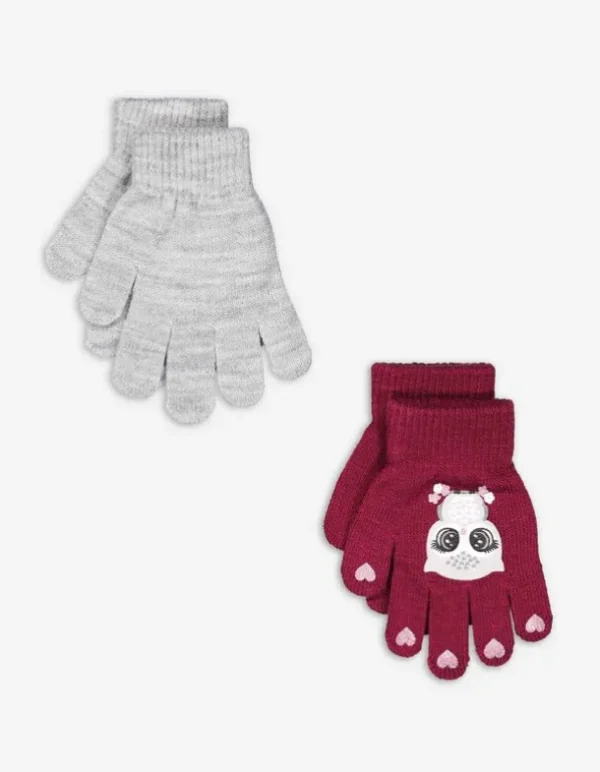 Handschuhe - Feinstrick - dunkelrot