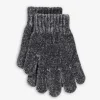 Handschuhe - Feinstrick - dunkelgrau