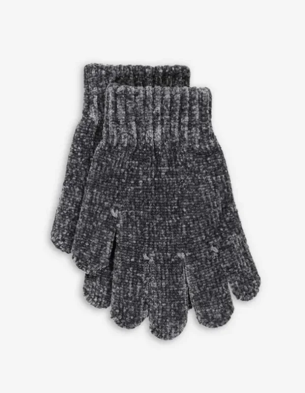 Handschuhe - Feinstrick - dunkelgrau