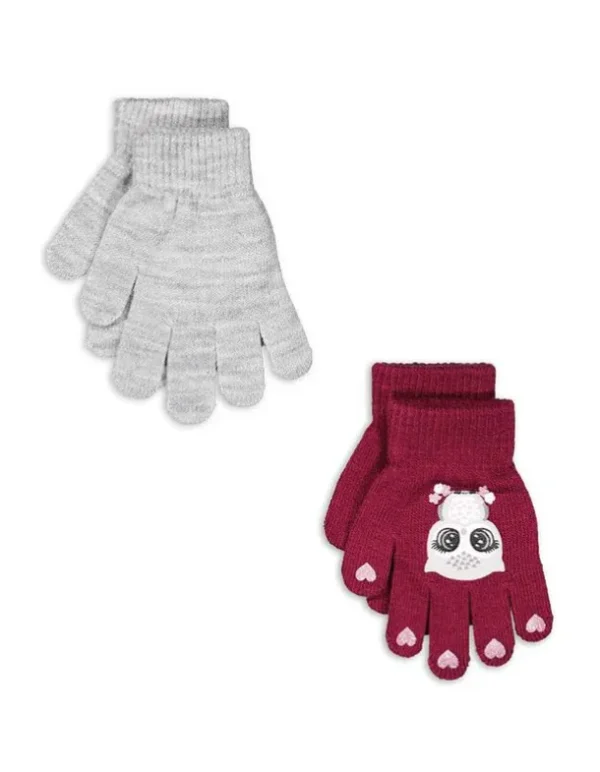 Handschuhe - Feinstrick - dunkelrot