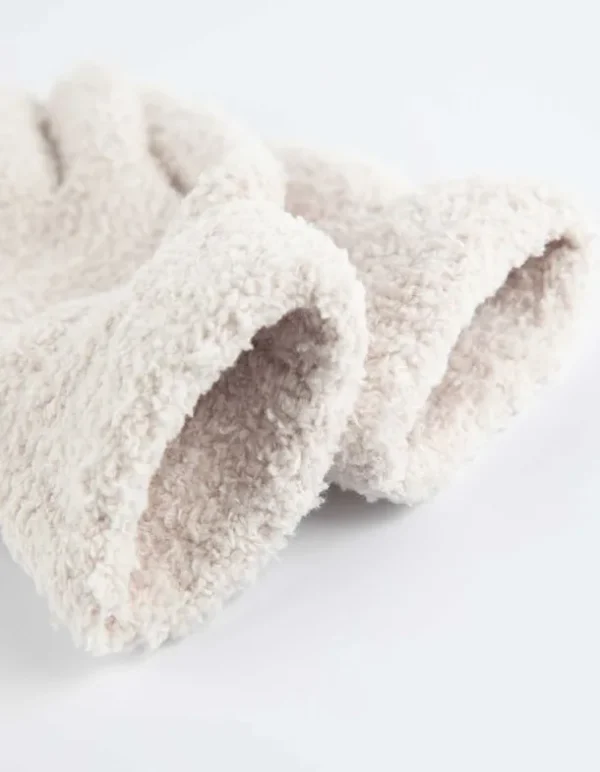 Handschuhe - Plüsch - beige