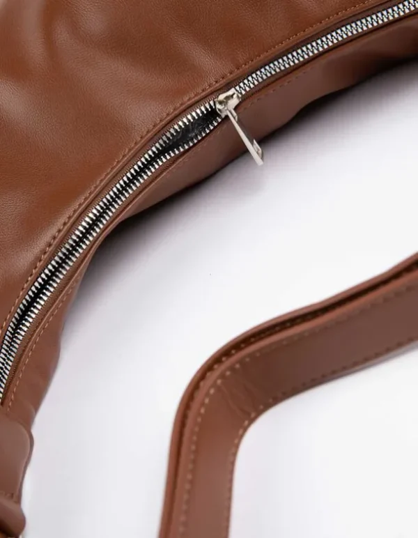 Handtasche - Kunstleder - hellbraun