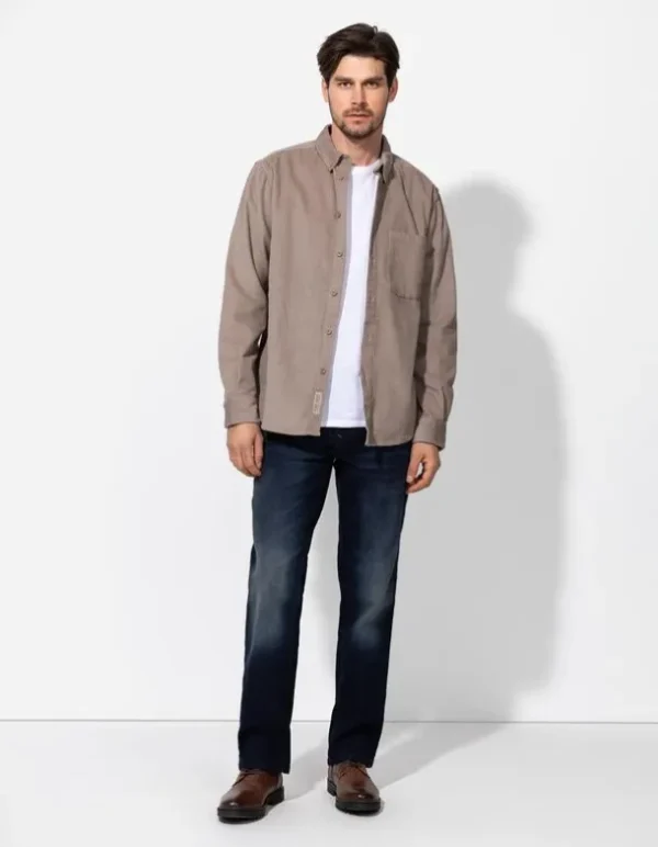 Hemd - Cord - beige