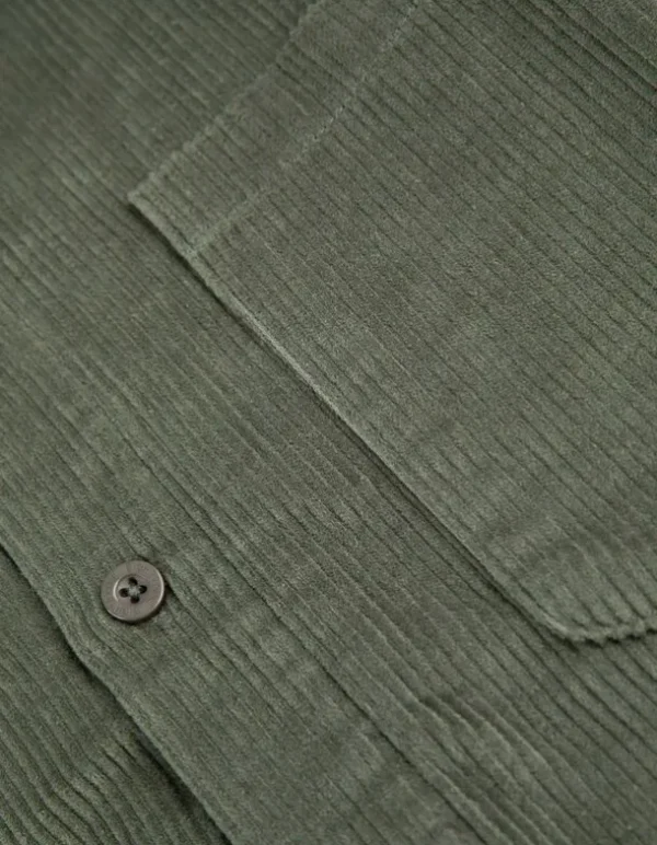 Hemd - Cord - dunkelgrün