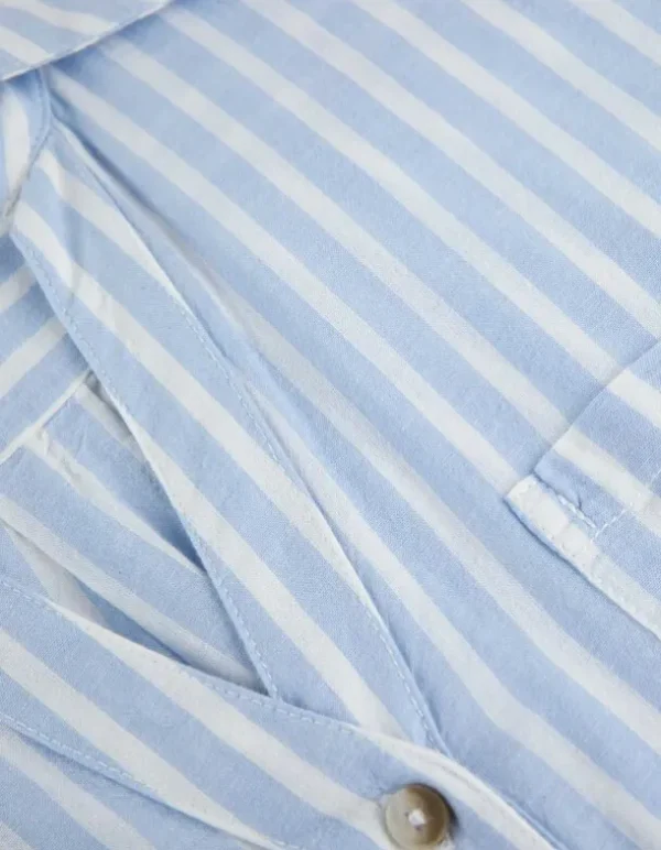 Hemdbluse - Baumwolle - hellblau