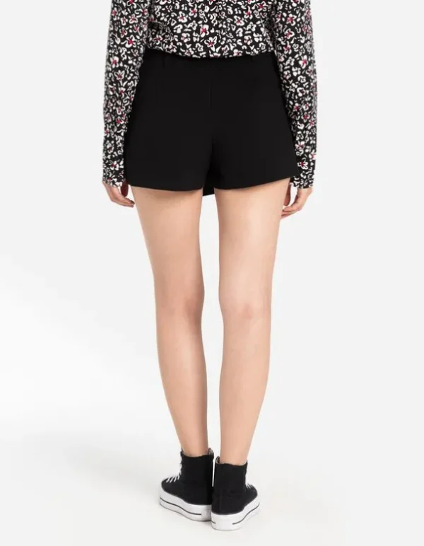 Hemdbluse - Florales Muster - schwarz