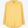 Hemdbluse - Leinen-Mix
