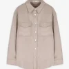 Hemdjacke - Lederoptik - beige