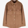 Hemdjacke - Lederoptik - braun