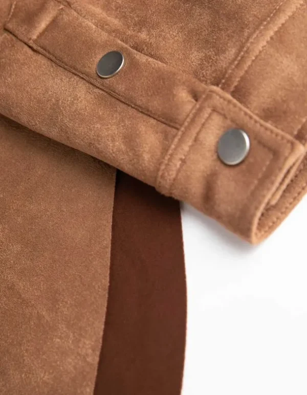 Hemdjacke - Lederoptik - braun