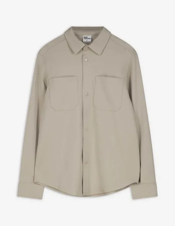 Hemdjacke - Viskose-Anteil - beige