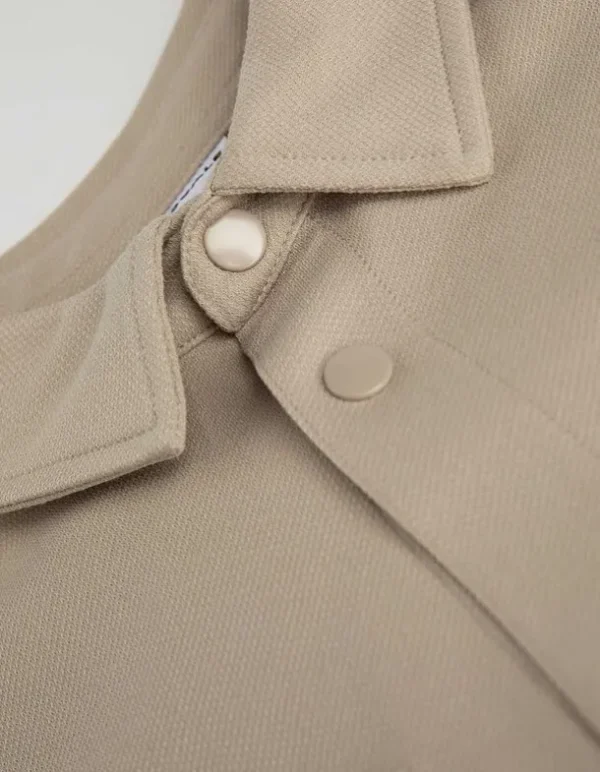Hemdjacke - Viskose-Anteil - beige