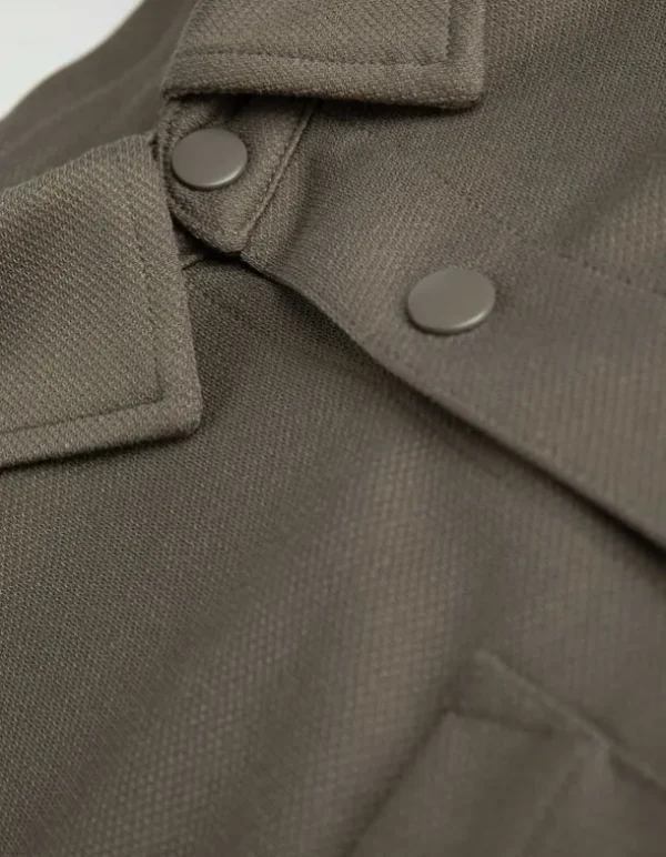 Hemdjacke - Viskose-Anteil - braun
