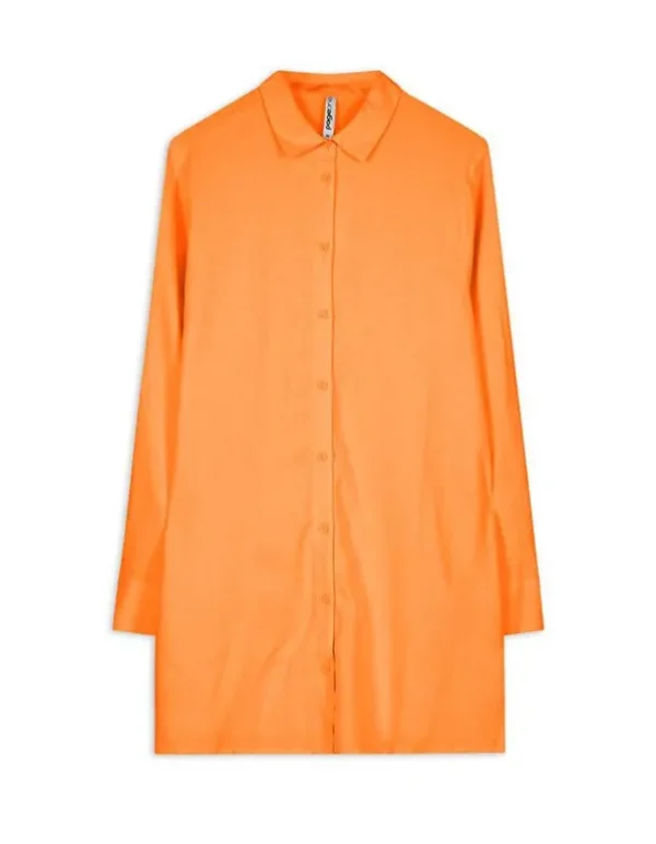 Hemdkleid - Leinen-Mix
