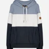 Hoodie - Color-Blocking - blau