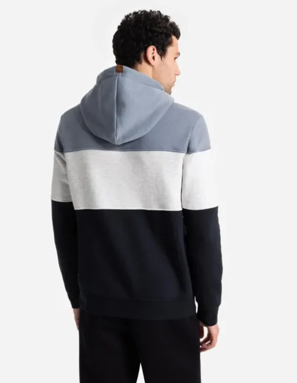 Hoodie - Color-Blocking - blau