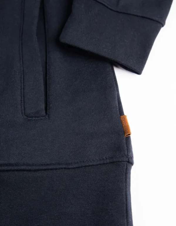 Hoodie - Color-Blocking - blau