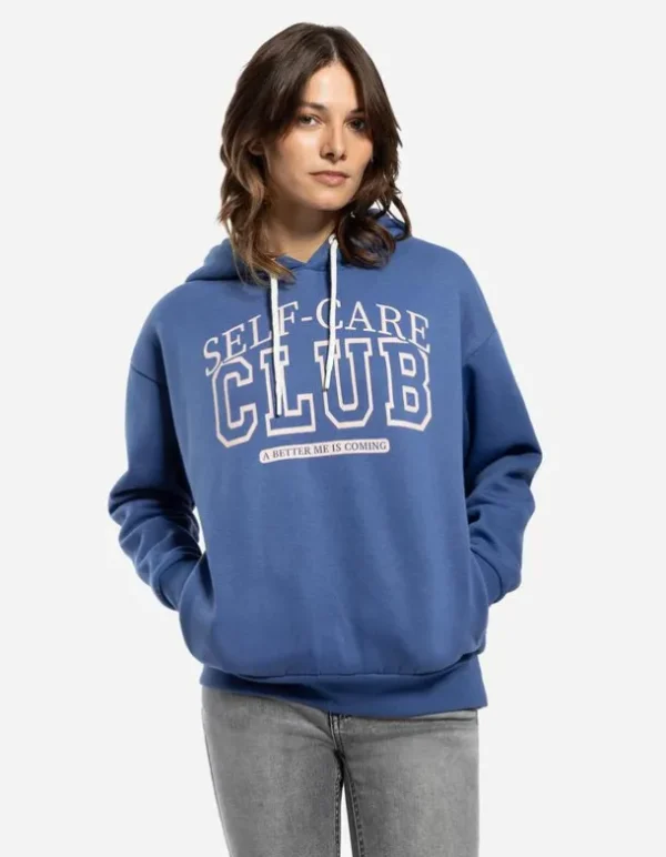 Hoodie - Frontprint - dunkelblau