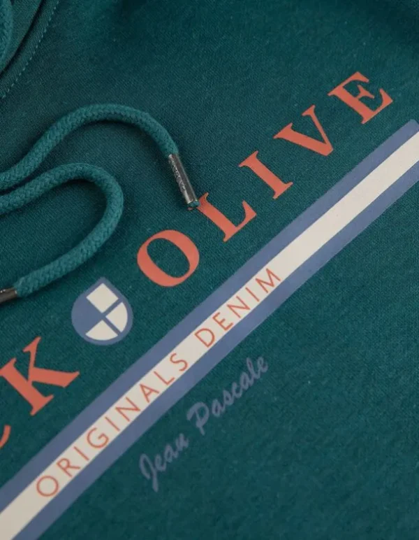Hoodie - Frontprint - dunkelgrün