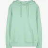 Hoodie - Kangurutasche - grün