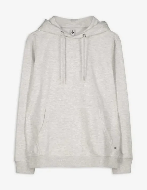Hoodie - Kangurutasche - hellgrau