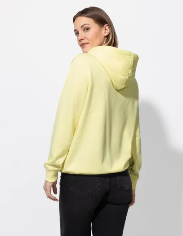Hoodie - Kangurutasche - hellgelb