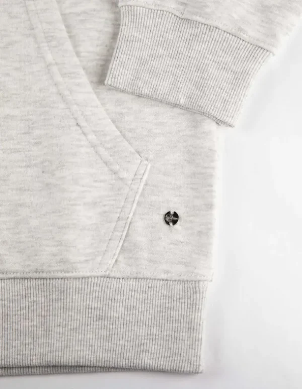 Hoodie - Kangurutasche - hellgrau