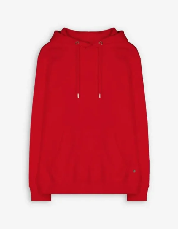 Hoodie - Kangurutasche - rot