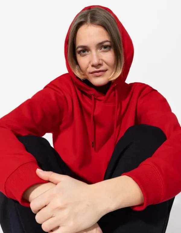 Hoodie - Kangurutasche - rot