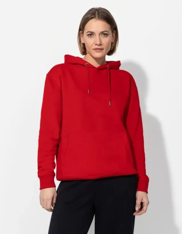 Hoodie - Kangurutasche - rot