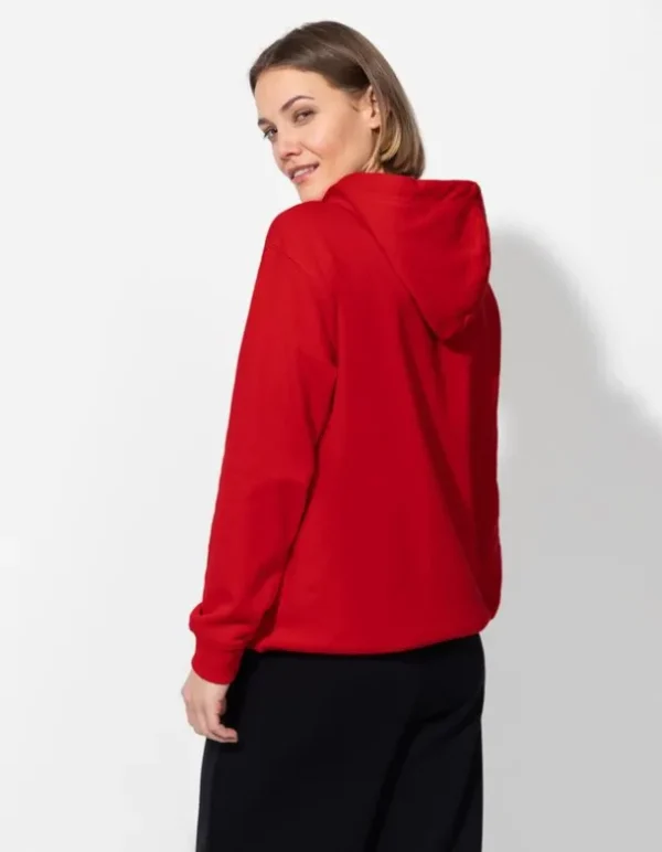 Hoodie - Kangurutasche - rot