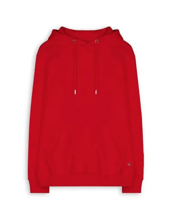 Hoodie - Kangurutasche - rot