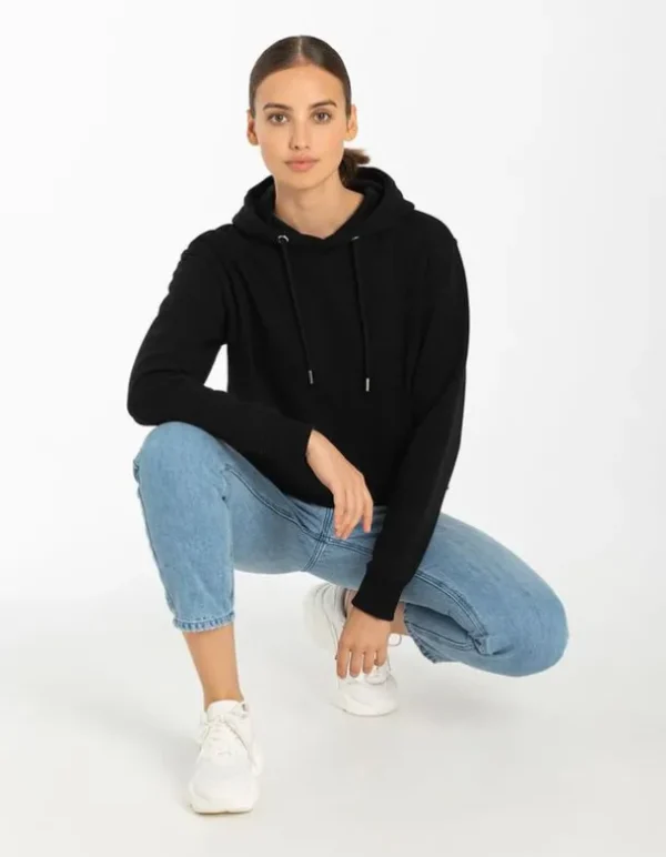 Hoodie - Kangurutasche - schwarz