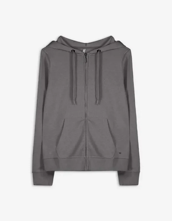 Hoodie - Kapuze mit Tunnelzug - grau