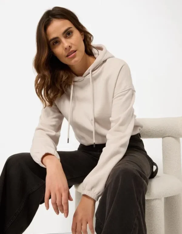 Hoodie - Kapuze mit Tunnelzug - beige