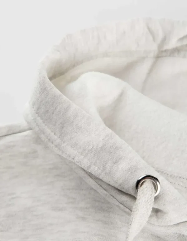 Hoodie - Kapuze mit Tunnelzug - hellgrau
