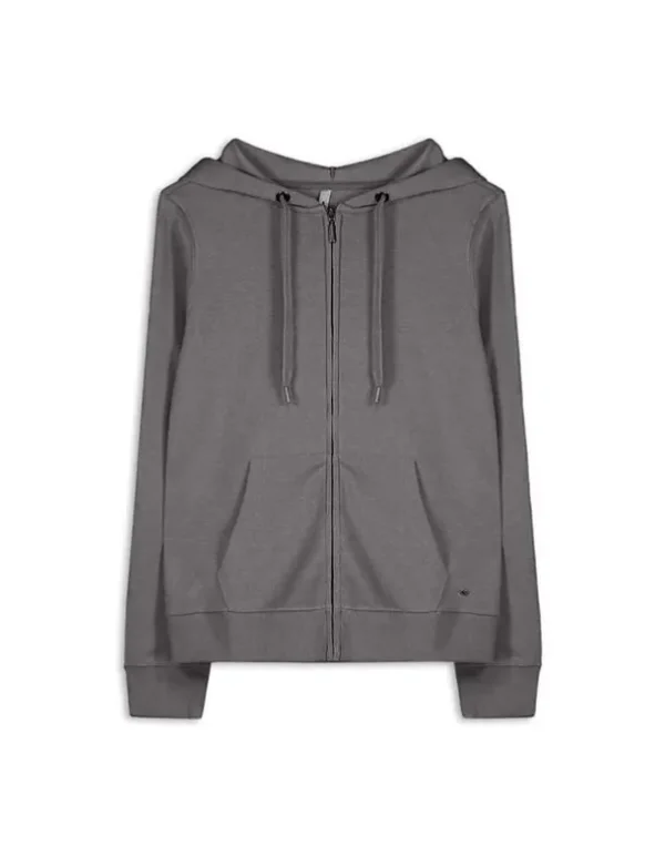 Hoodie - Kapuze mit Tunnelzug - grau