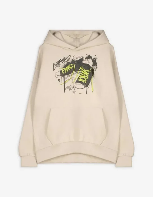 Hoodie - Oversized Fit - beige