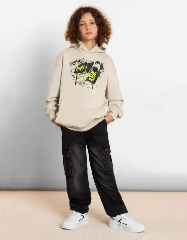 Hoodie - Oversized Fit - beige