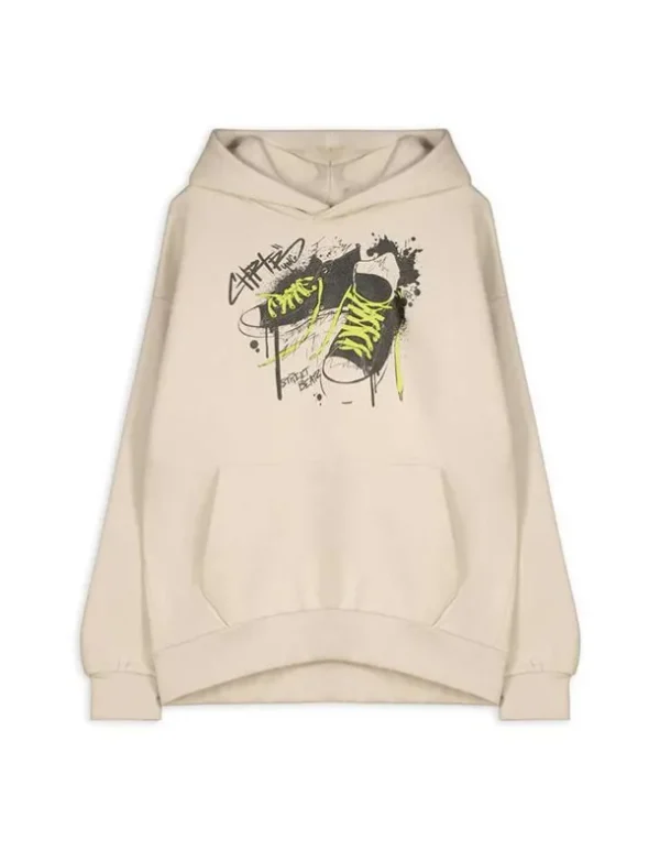 Hoodie - Oversized Fit - beige