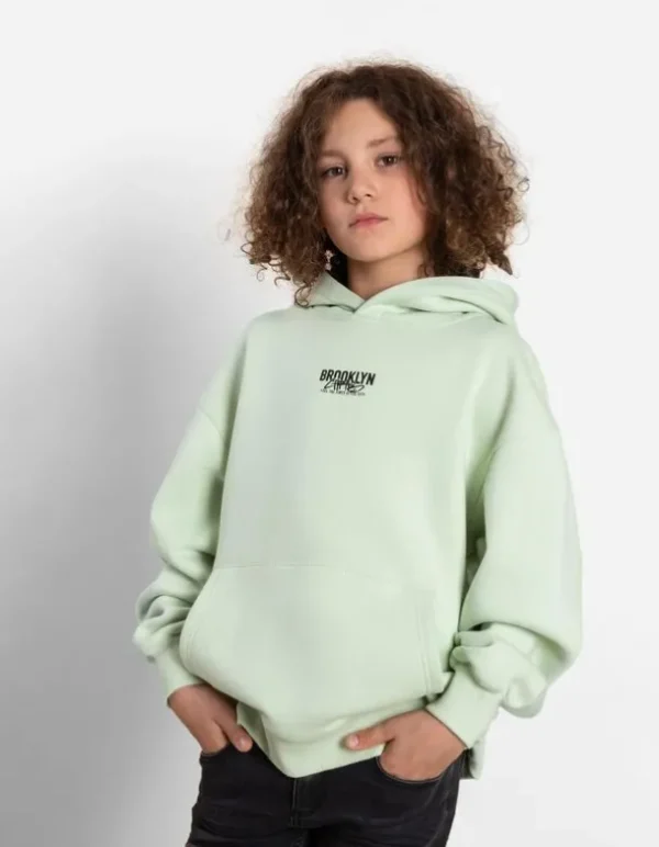 Hoodie - Oversized Fit - hellgrün