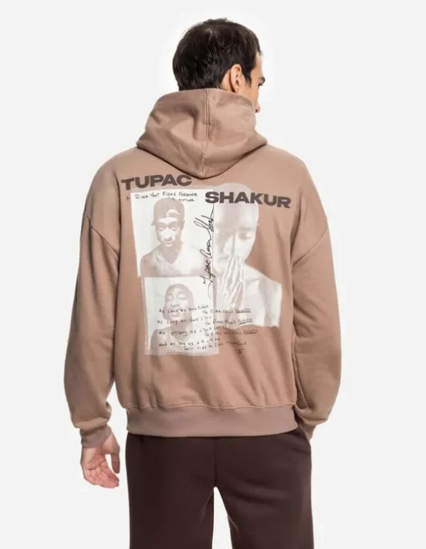 Hoodie - 2Pac - hellbraun