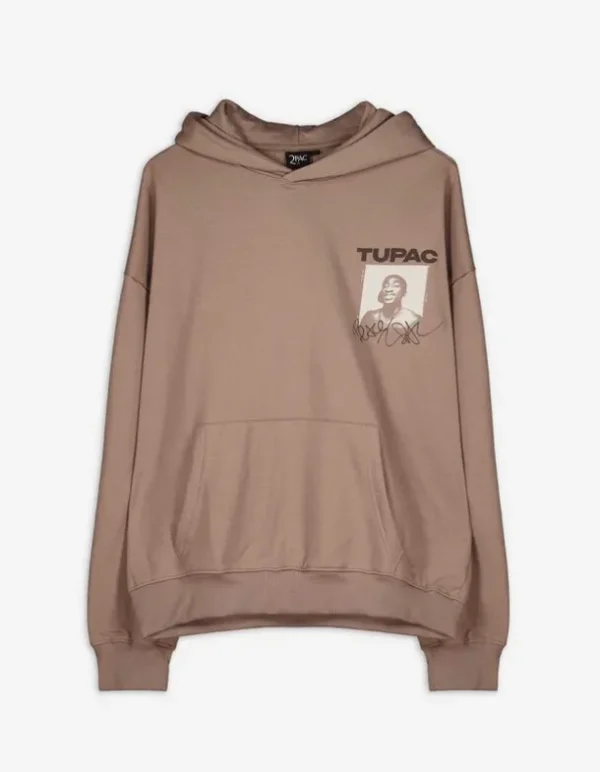 Hoodie - 2Pac - hellbraun