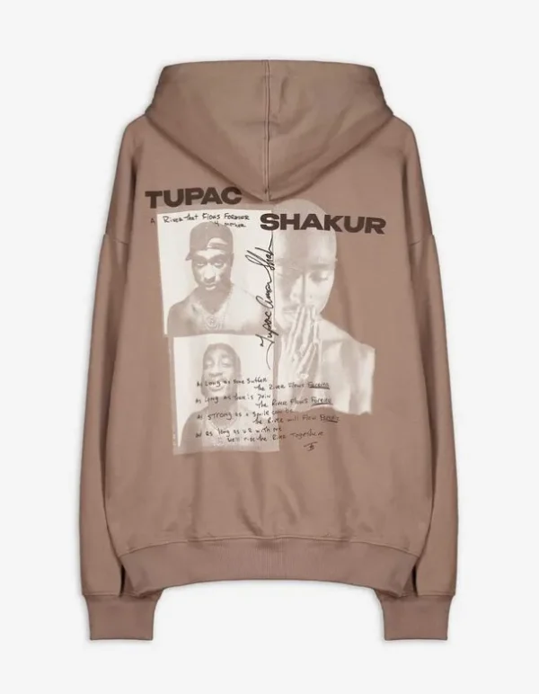 Hoodie - 2Pac - hellbraun
