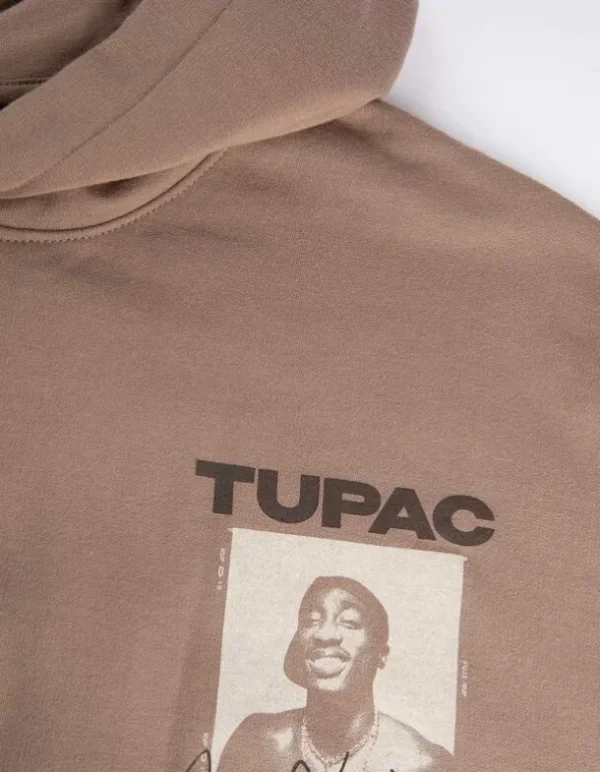 Hoodie - 2Pac - hellbraun
