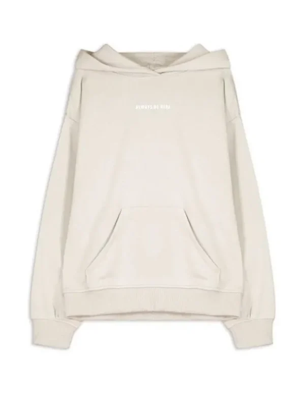 Hoodie - Print - beige