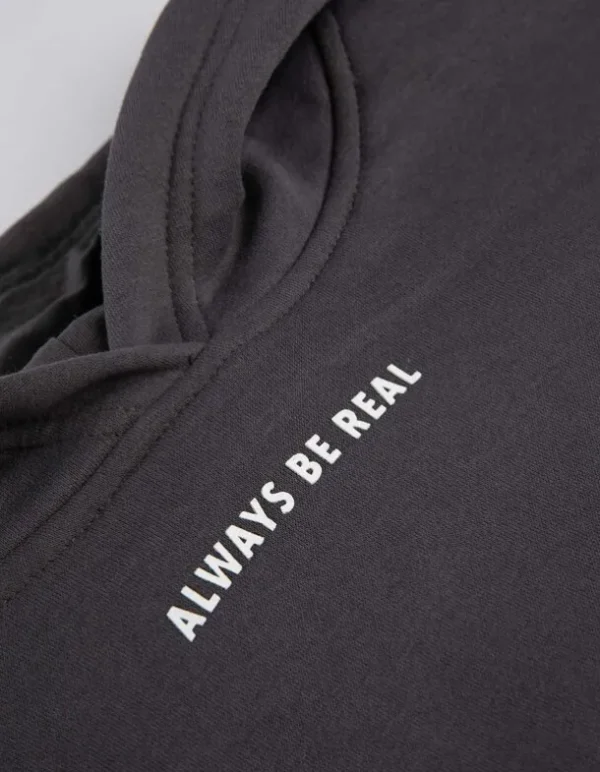 Hoodie - Print - dunkelgrau
